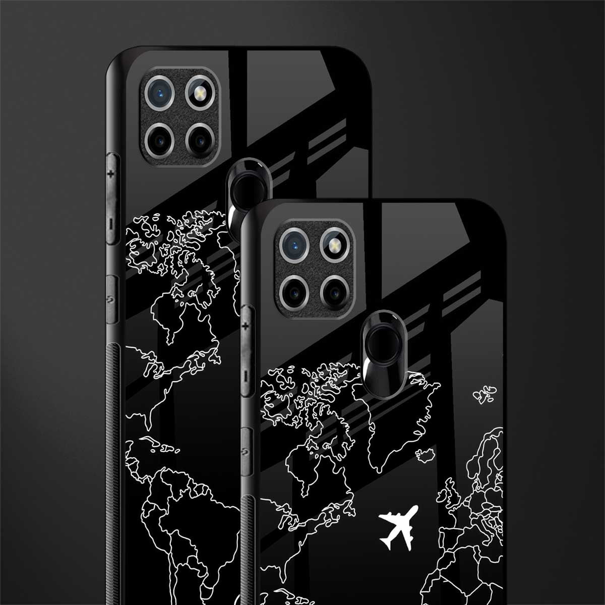 airplane flying wanderlust glass case for realme c21y image-2
