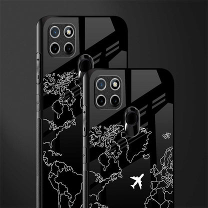 airplane flying wanderlust glass case for realme c21y image-2
