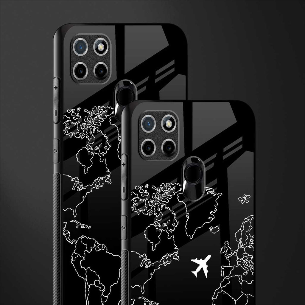 airplane flying wanderlust glass case for realme c21 image-2