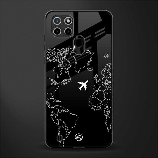 airplane flying wanderlust glass case for realme c21 image