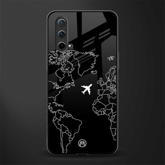 airplane flying wanderlust glass case for oneplus nord ce 5g image