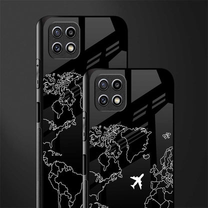 airplane flying wanderlust glass case for samsung galaxy a22 5g image-2