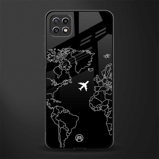 airplane flying wanderlust glass case for samsung galaxy a22 5g image