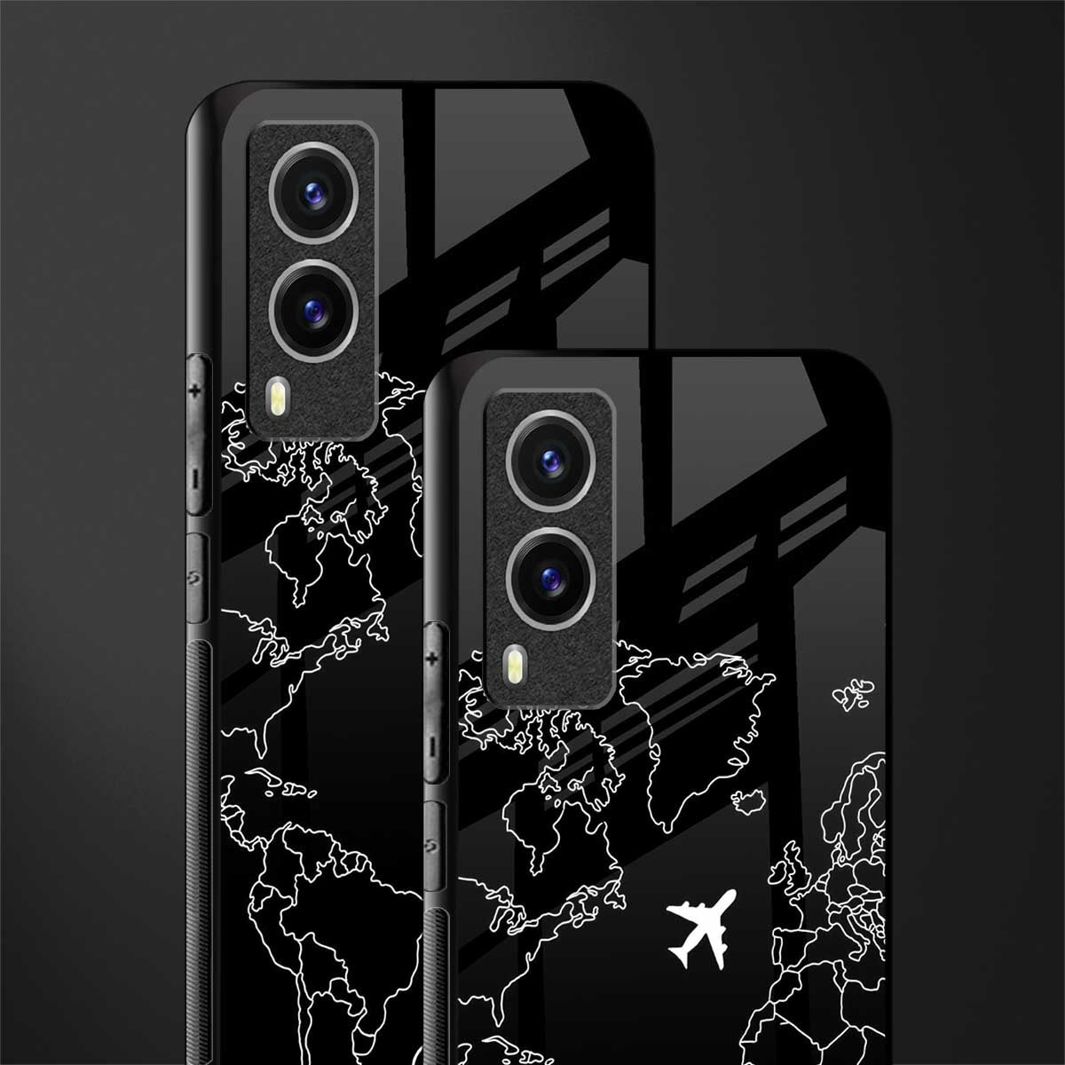 airplane flying wanderlust glass case for vivo v21e 5g image-2