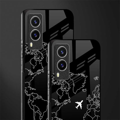 airplane flying wanderlust glass case for vivo v21e 5g image-2