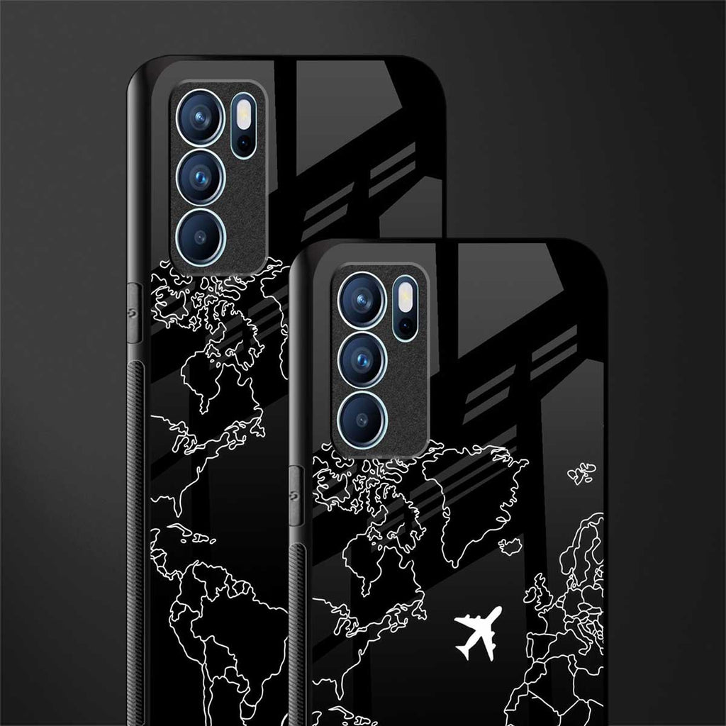airplane flying wanderlust glass case for oppo reno6 pro 5g image-2