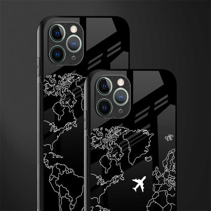 airplane flying wanderlust glass case for iphone 11 pro image-2