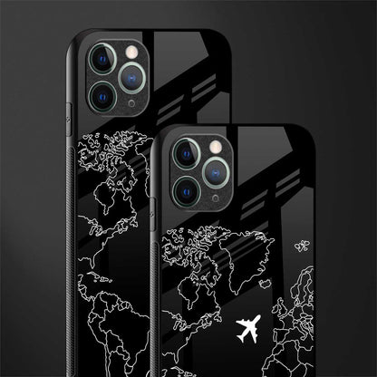 airplane flying wanderlust glass case for iphone 11 pro max image-2