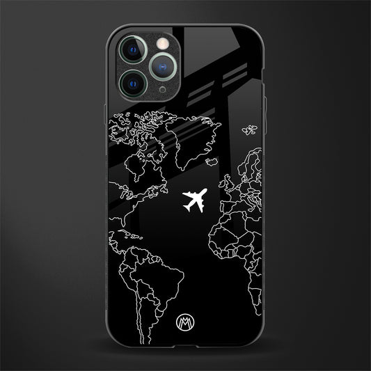 airplane flying wanderlust glass case for iphone 11 pro image