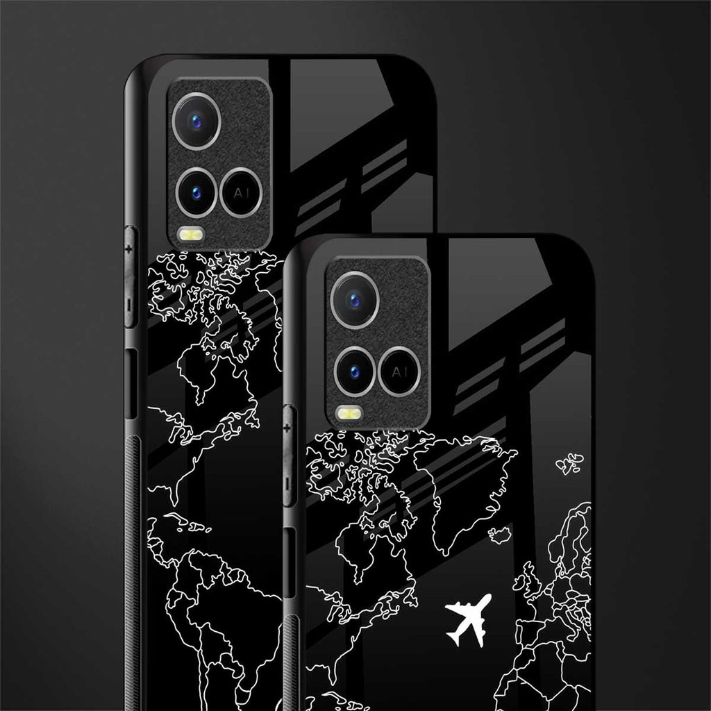 airplane flying wanderlust glass case for vivo y21t image-2