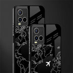 airplane flying wanderlust glass case for vivo y21s image-2