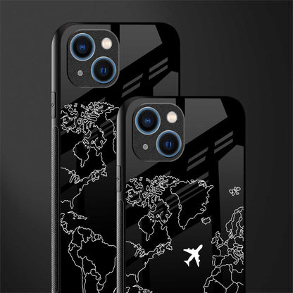 airplane flying wanderlust glass case for iphone 13 image-2