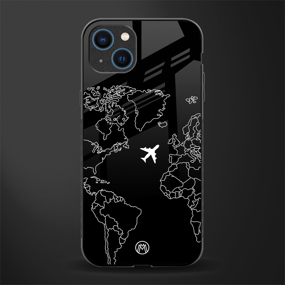 airplane flying wanderlust glass case for iphone 13 image