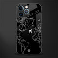 airplane flying wanderlust glass case for iphone 12 pro image