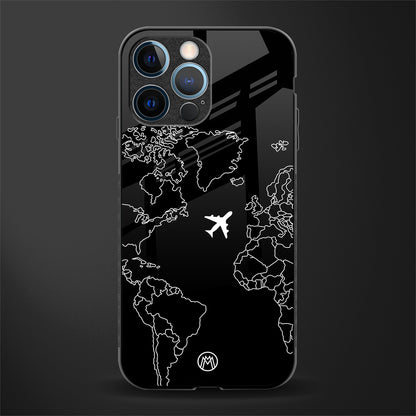 airplane flying wanderlust glass case for iphone 12 pro image