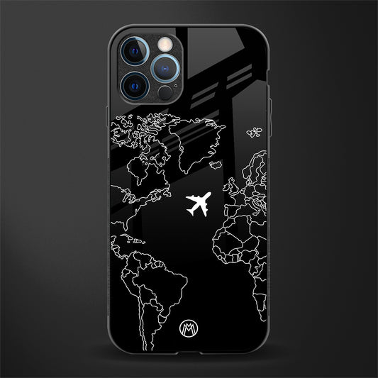 airplane flying wanderlust glass case for iphone 14 pro max image