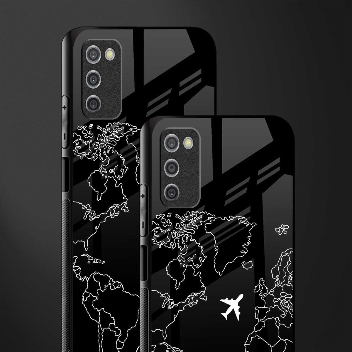 airplane flying wanderlust glass case for samsung galaxy a03s image-2