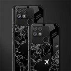 airplane flying wanderlust back phone cover | glass case for realme narzo 50a