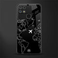 airplane flying wanderlust back phone cover | glass case for realme narzo 50a