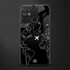 airplane flying wanderlust back phone cover | glass case for realme narzo 50a