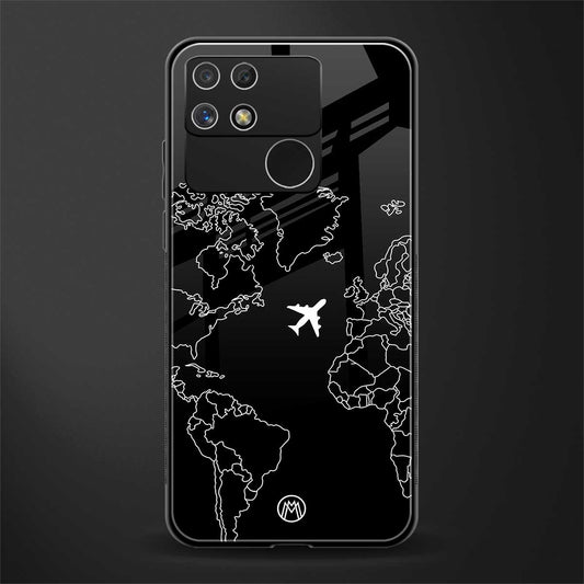airplane flying wanderlust back phone cover | glass case for realme narzo 50a