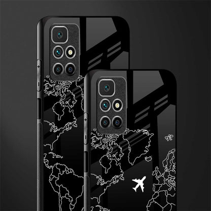 airplane flying wanderlust glass case for redmi 10 prime image-2