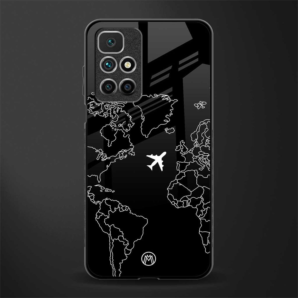 airplane flying wanderlust glass case for redmi 10 prime image