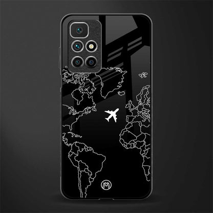 airplane flying wanderlust glass case for redmi 10 prime image