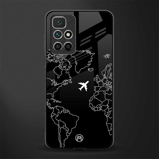 airplane flying wanderlust glass case for redmi 10 prime image