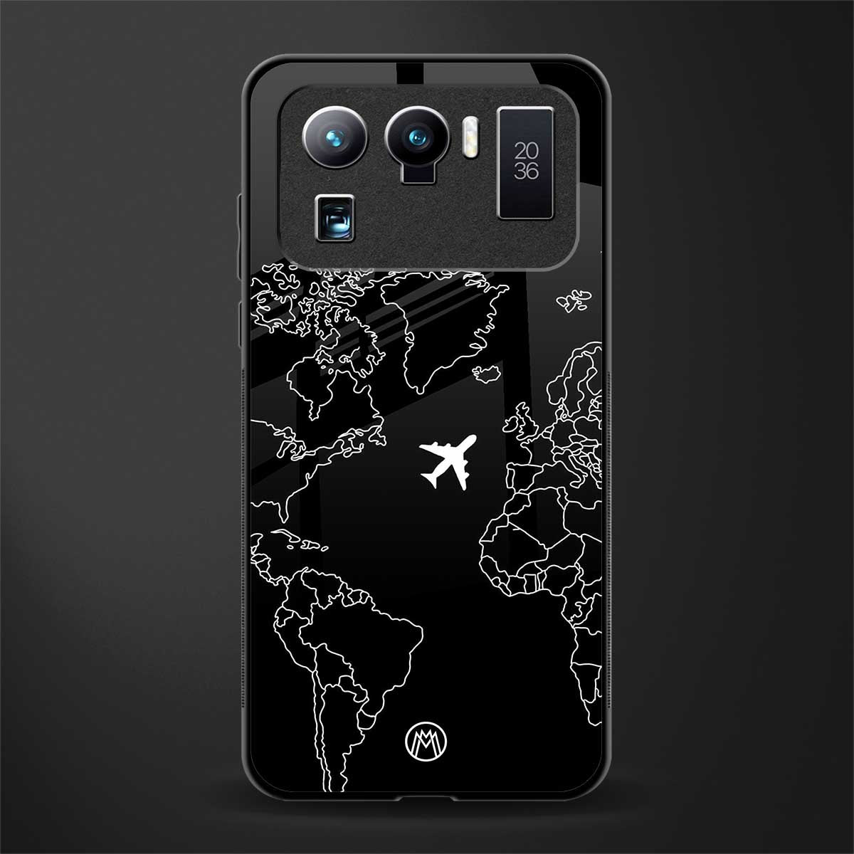 airplane flying wanderlust glass case for mi 11 ultra 5g image