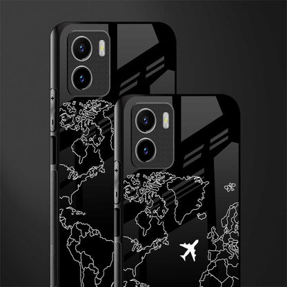 airplane flying wanderlust glass case for vivo y15s image-2