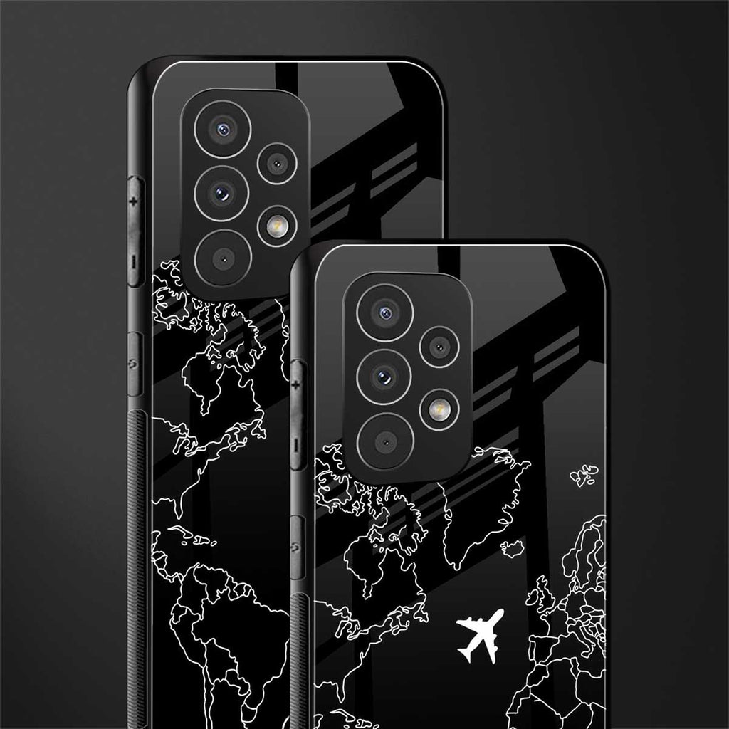 airplane flying wanderlust back phone cover | glass case for samsung galaxy a23