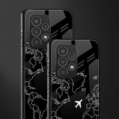 airplane flying wanderlust back phone cover | glass case for samsung galaxy a53 5g