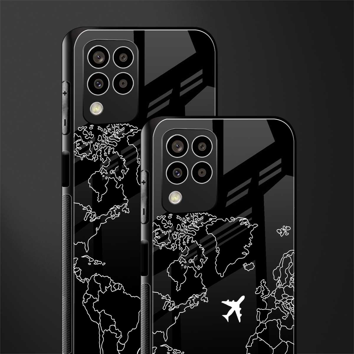 airplane flying wanderlust back phone cover | glass case for samsung galaxy m33 5g