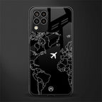 airplane flying wanderlust back phone cover | glass case for samsung galaxy m33 5g