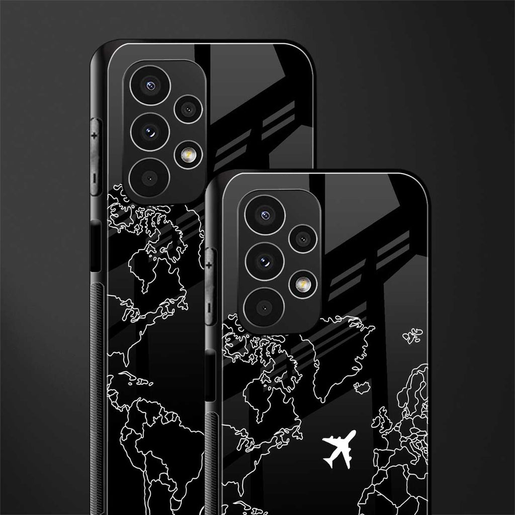 airplane flying wanderlust back phone cover | glass case for samsung galaxy a13 4g