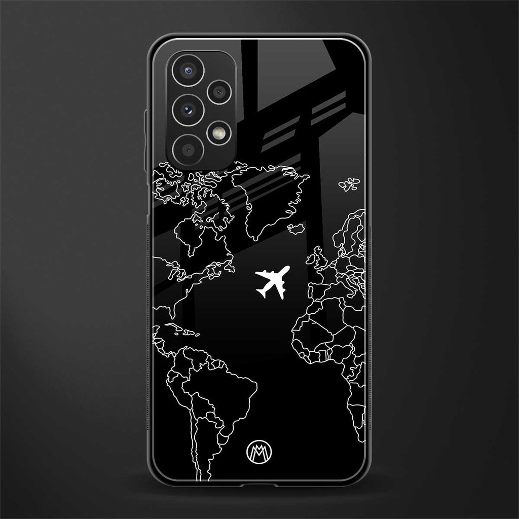 airplane flying wanderlust back phone cover | glass case for samsung galaxy a13 4g