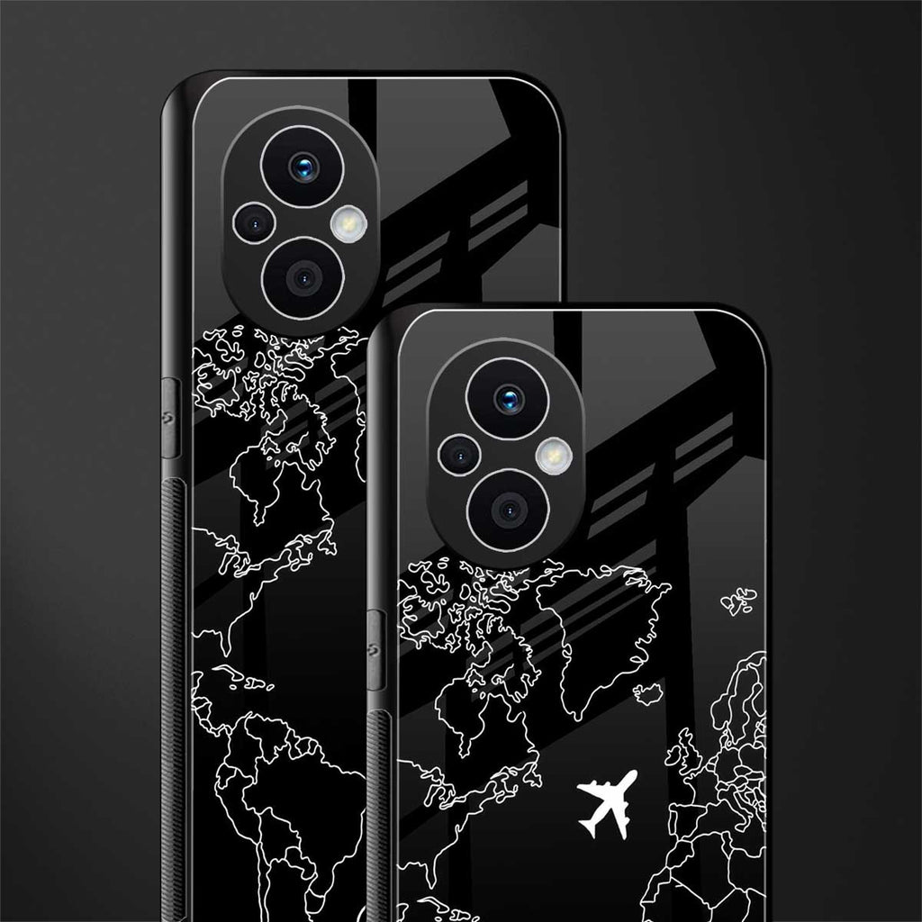 airplane flying wanderlust back phone cover | glass case for oppo f21 pro 5g