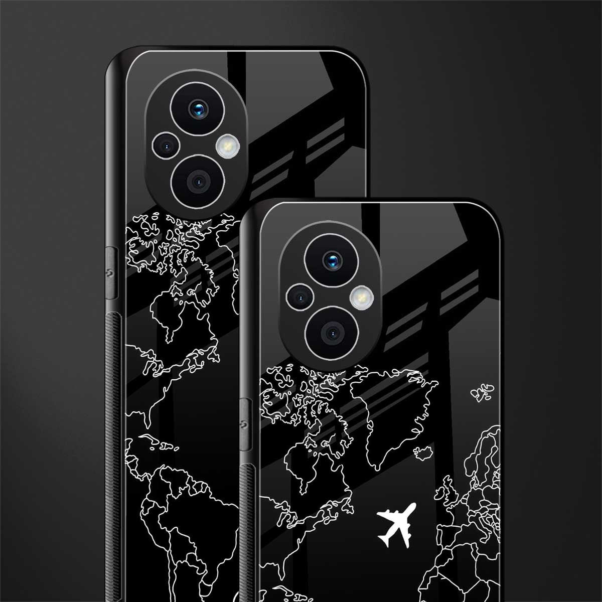 airplane flying wanderlust back phone cover | glass case for oppo f21 pro 5g