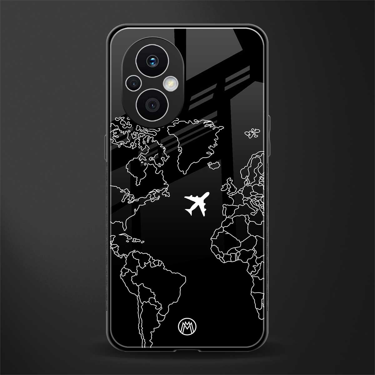 airplane flying wanderlust back phone cover | glass case for oppo f21 pro 5g