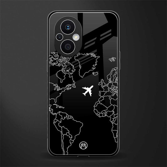 airplane flying wanderlust back phone cover | glass case for oppo f21 pro 5g