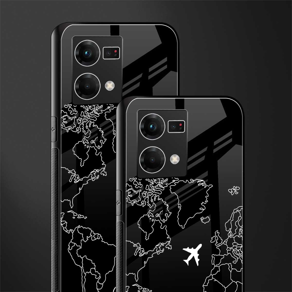 airplane flying wanderlust back phone cover | glass case for oppo f21 pro 4g