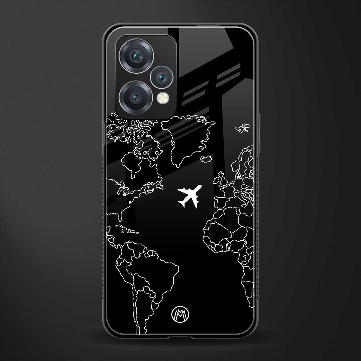 airplane flying wanderlust back phone cover | glass case for oneplus nord ce 2 lite 5g
