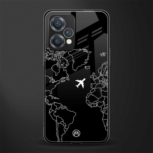 airplane flying wanderlust back phone cover | glass case for oneplus nord ce 2 lite 5g