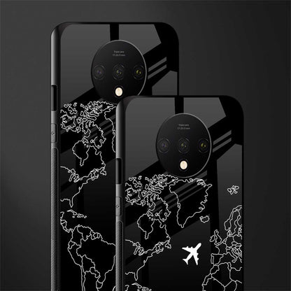 airplane flying wanderlust glass case for oneplus 7t image-2