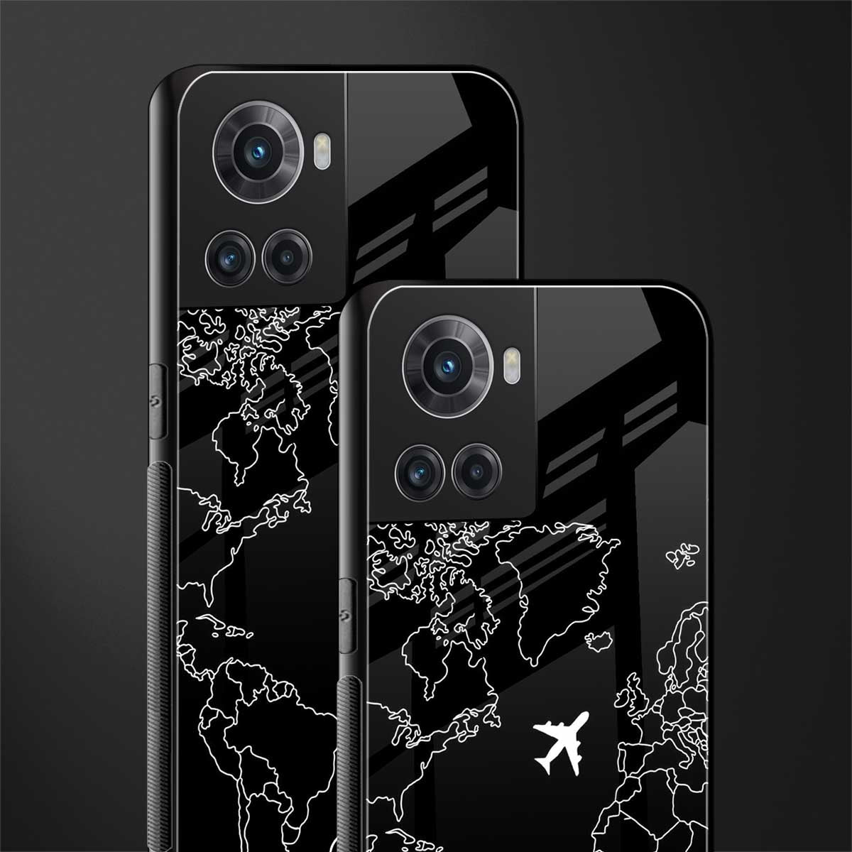 airplane flying wanderlust back phone cover | glass case for oneplus 10r 5g