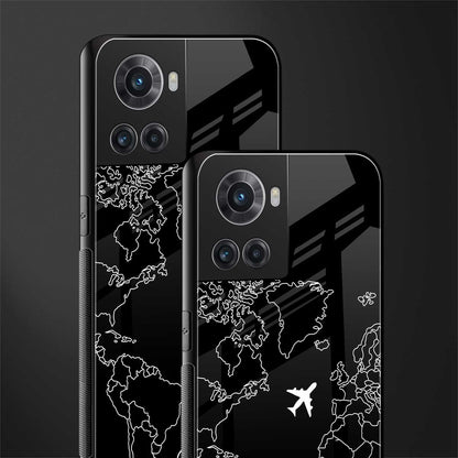 airplane flying wanderlust back phone cover | glass case for oneplus 10r 5g