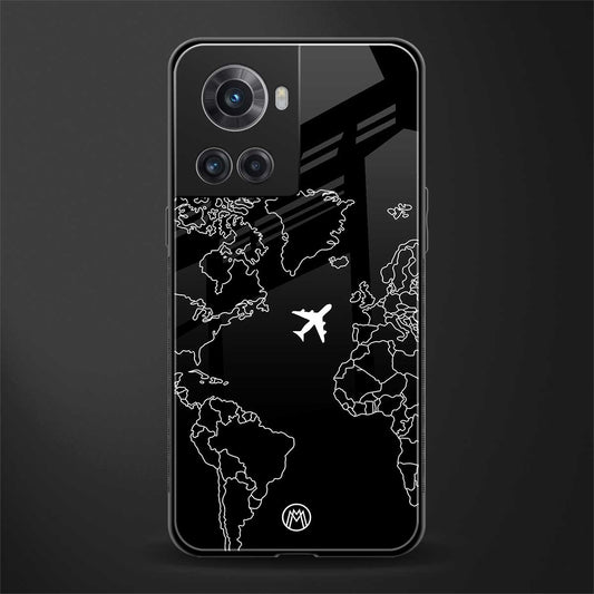 airplane flying wanderlust back phone cover | glass case for oneplus 10r 5g