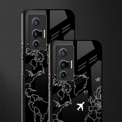 airplane flying wanderlust glass case for vivo x70 image-2