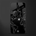 airplane flying wanderlust glass case for oneplus 7 image
